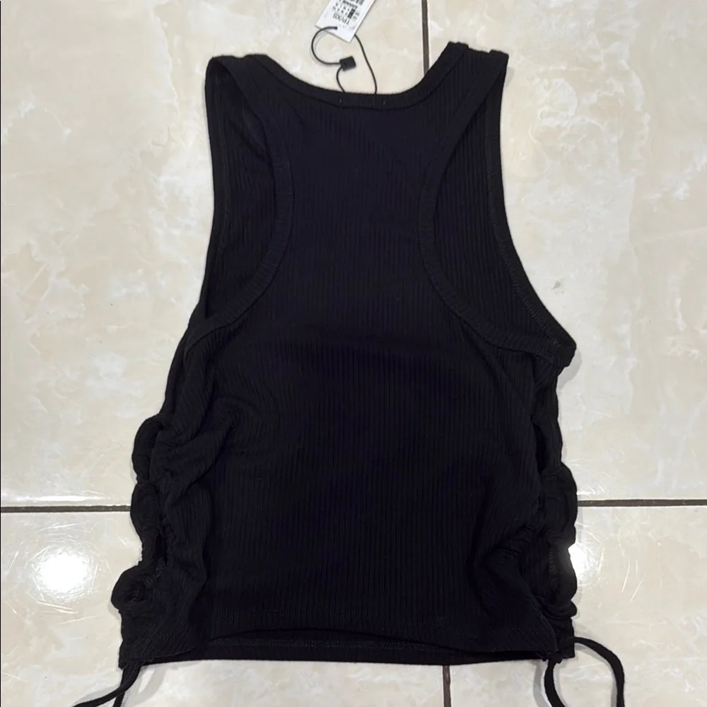 Garage Black Ribbed Tank Top - Picture 3 of 3